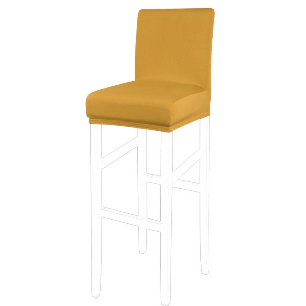 Stretch Bar Stool Cover for Bar Height Side Chair Slipcovers 1pc Gold